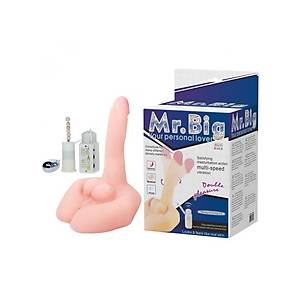 Oynar Ba�l� Titre�imli Sesli �ift Giri�li 21cm Vibrat�r ve Masturbat�r