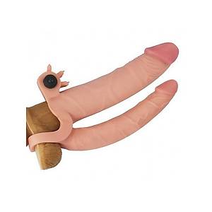 Uzatmal� ��i Bo� Titre�imli 18cm �atal Dildo Penis K�l�f�