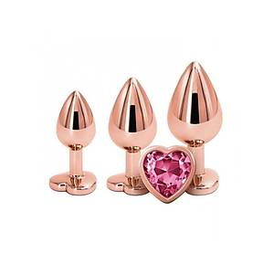Kalp F�g�rl� Alt� M�cevher Ta�l� Anal Plug Seti