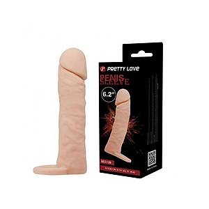 Ten Rengi Realistik Uzatmal� Testisli Penis K�l�f�