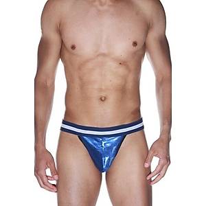 Mavi Renkli Erkek Parlak Tanga