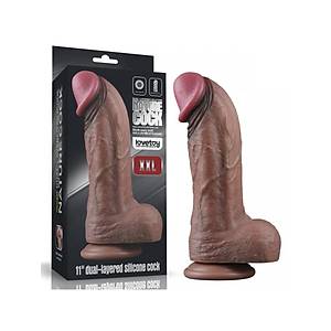 Yeni Nesil �ift Derili 28cm Dev Melez Dildo