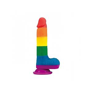 Realistik Vantuzlu Dildo Renkli Penis 20cm