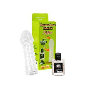 T�rt�kl� ve Noktal� Slikon Penis K�l�f� - Kayd�r�c� Hediyeli