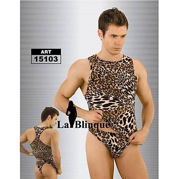 Leopar Desenli Bay Erotik Takm