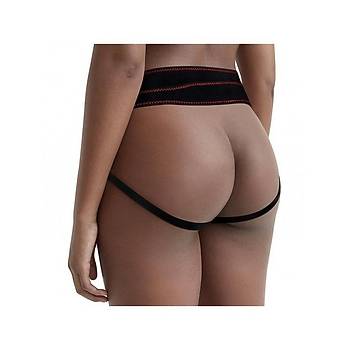 20cm i Dolu Titreimli Zenci Strapon Kemerli Dildo