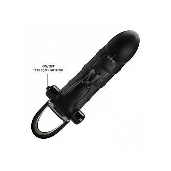 Uzatmalı Zenci 10modlu Penis Kılıflı Vibratör