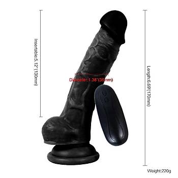 Titreimli Zenci Et Dokulu Sper Realistik Penis 17cm