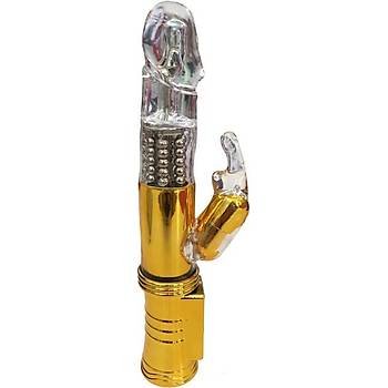 Altın Renkli G1 Teknolojili Oynarbaşlı Tavşan Vibratör