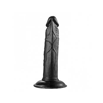 Realistik Testissiz Zenci Kemerli Dildo 19cm Penis