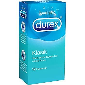 Durex Klasik Prezervatif / Kayganlatrcl 12li