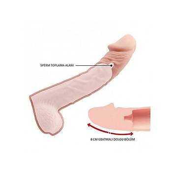 Testislere Geirmeli 8cm Dolgulu Penis Klf