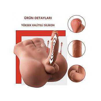 Git Gelli Hareketli 18cm Penisli ve Anal Girili Erkek Vcut