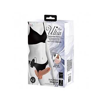 Yeni Nesil Titreimli Strapon ift Tarafl 16cm Penis