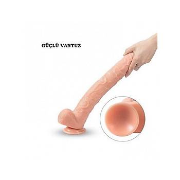 Realistik Penis Byk Uzun Damarl 43cm Dev Dildo Kemerli Set