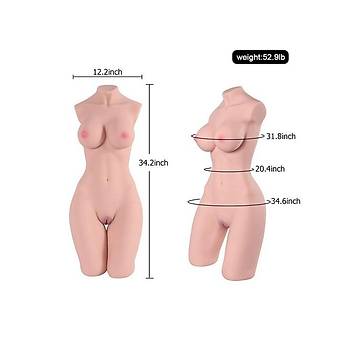 Gereki Boyutlarda skeletli Tm vcut Mastrbatr 87cm