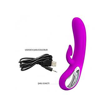 USB arjl 12Emme ve Titreim Fonksiyonlu Kadin Vibratr
