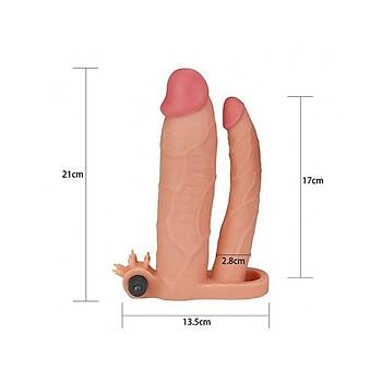 i Bo Titreimli 21cm atal Dildo 7,5cm Dolgulu Penis Klf