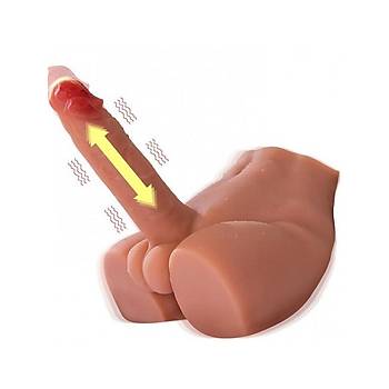 Realistik leri Geri Hareketli 17cm Penisli Erkek Vcut