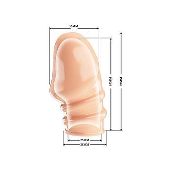Kalınlaştırıcı Ten Rengi Penis Uzatma Kılıfı