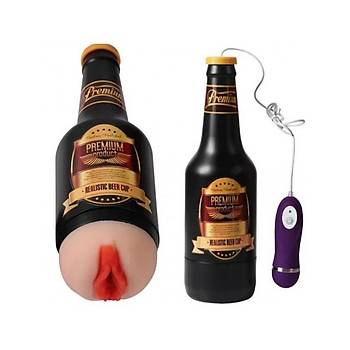 Beer Bottle Titreimli Bira iesi eklinde Vajina Masturbatr