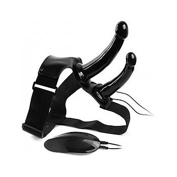 Titreimli Strap-On ift Kullanml Dildo Penis