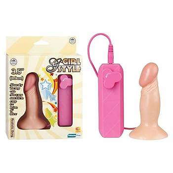 Anal 9cm Titreimli Mini Vantuzlu Vibratr