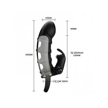 Uzatmalı Zenci 10modlu Penis Kılıflı Vibratör
