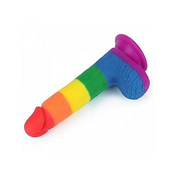 Renkli Realistik Kemerli Penis 20cm Dildo