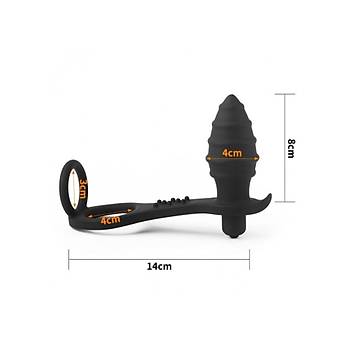 Penis Halkal Anal Penetratr Plug Titreimli Masturbatr