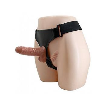 Yeni Nesil Titreimli Strapon ift Tarafl 16cm Penis