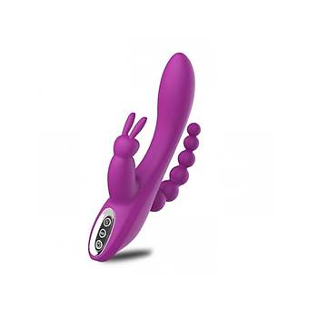 Klitoral & Anal Vajinal 3Ynl Uyarcl Teknolojik Vibratr