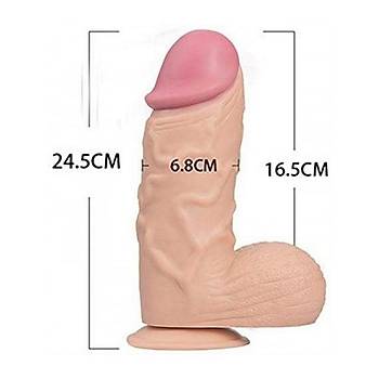 Vantuzlu Zenci Penis Kemerli Kalın Büyük Dildo