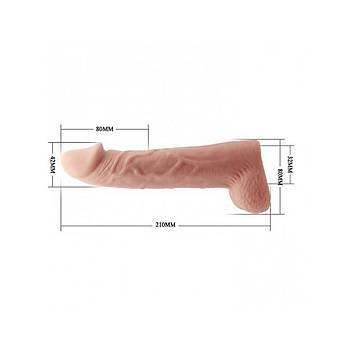 Testislere Geirmeli 8cm Dolgulu Penis Klf