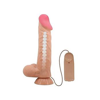 Kkrdakl ift Katmanl Gereki Titreimli Vibratr Takma Penis 24cm