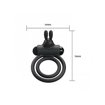 Silikon Titreimli iftli Penis Ringi