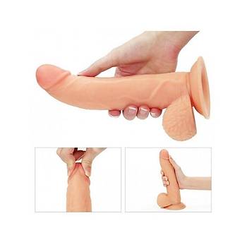 Belden Balamal i Dolu Titreimli Strapon 21cm Penis