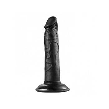 Realistik Testissiz Zenci Kemerli Dildo 19cm Penis