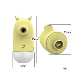 USB arjl 5 Emme ve Dil Uyarm Fonksiyonlu Emmeli Vibratr