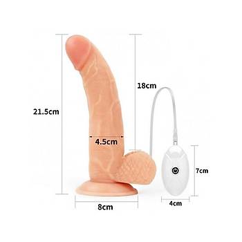 Belden Balamal i Dolu Titreimli Strapon 21cm Penis