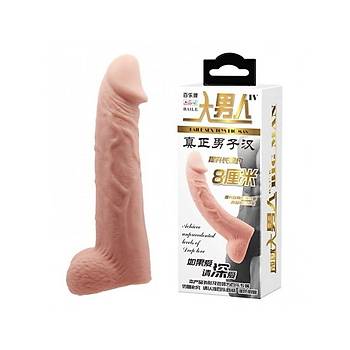 Testislere Geirmeli 8cm Dolgulu Penis Klf