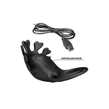 USB arjl Klitoris Uyarcl Gl Titreimli Siyah Penis Halkas