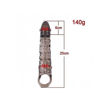 Silikon Dolgulu Zenci 25cm effaf Penis Klf
