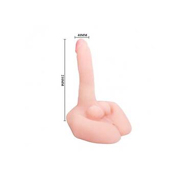 Oynar Bal Titreimli Sesli ift Girili 21cm Vibratr ve Masturbatr