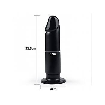 Anal Kalin Dildo 22,5cm Zenci Yumuak