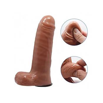 Yeni Nesil Titreimli Strapon ift Tarafl 16cm Penis