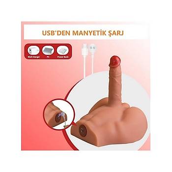 Realistik leri Geri Hareketli 17cm Penisli Erkek Vcut