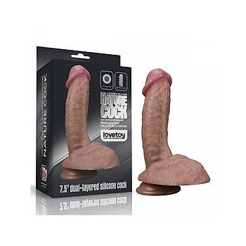 ift Katmanl 19,5cm Realistik Strapon Orjinal Penis