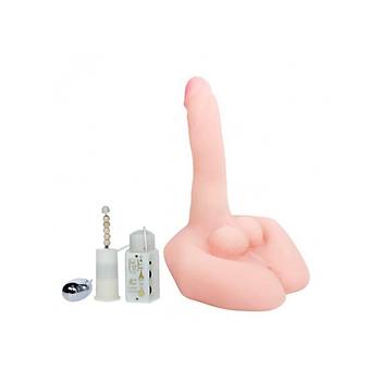 Oynar Bal Titreimli Sesli ift Girili 21cm Vibratr ve Masturbatr