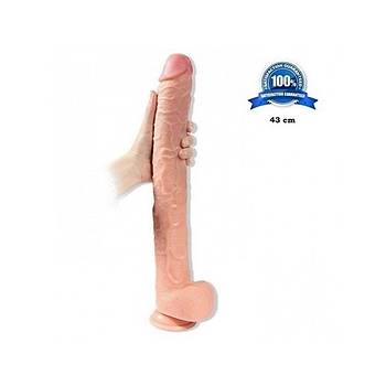 Realistik Penis Byk Uzun Damarl 43cm Dev Dildo Kemerli Set